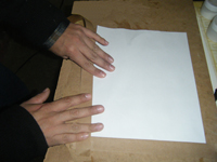 como pegar el papel punta de plata